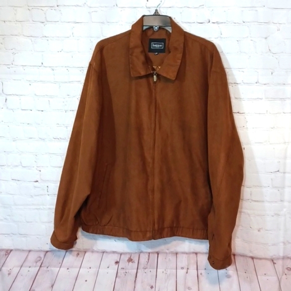 Haggars Men's Brown Suede Looking‎  Jacket XXL - Picture 1 of 13